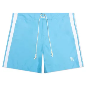 Monogram Swimshort - Light Blue/White